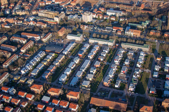 Oblique view of Landau in der Pfalz in the state Rhineland-Palatinate, Germany