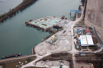 Lauterbourg in the state Bas-Rhin, France from a drone