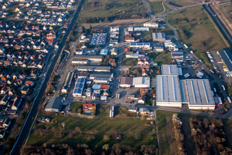 Aerial photograpy of Industrial and commercial area East in Bietigheim in the state Baden-Wurttemberg