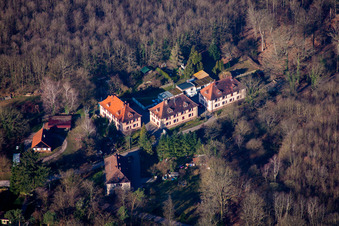 Drone recording of Scheibenhard in the state Bas-Rhin, France