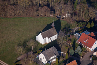 Oblique view of Scheibenhard in the state Bas-Rhin, France
