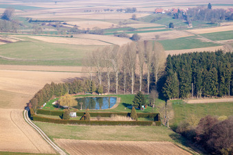 Drone image of Siegen in the state Bas-Rhin, France