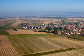 Bird's eye view of Seebach in the state Bas-Rhin, France