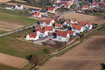 Drone image of Seebach in the state Bas-Rhin, France