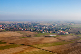 Seebach in the state Bas-Rhin, France from a drone