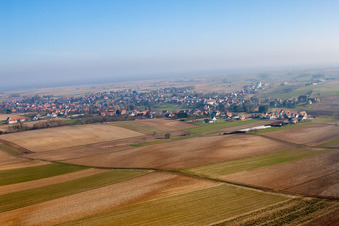 Seebach in the state Bas-Rhin, France seen from a drone