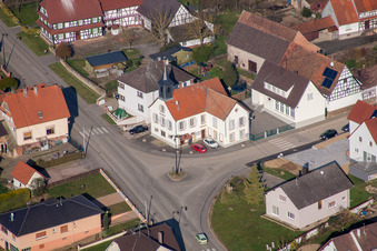 Hermerswiller in the state Bas-Rhin, France from the plane