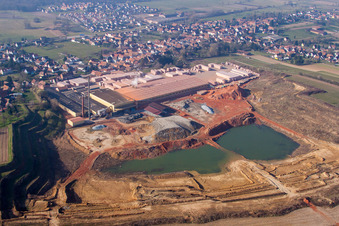 Kuhlendorf in the state Bas-Rhin, France seen from above