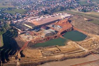 Kuhlendorf in the state Bas-Rhin, France from the plane