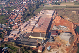 Niederbetschdorf in the state Bas-Rhin, France out of the air