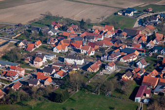 Schwabwiller in the state Bas-Rhin, France out of the air