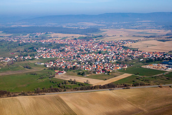 Bird's eye view of Surbourg in the state Bas-Rhin, France