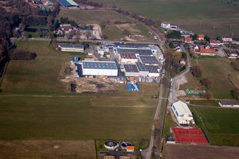 Drone recording of Surbourg in the state Bas-Rhin, France