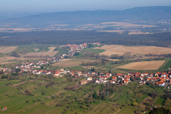 Surbourg in the state Bas-Rhin, France from a drone