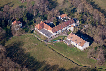 Aerial photograpy of Surbourg in the state Bas-Rhin, France
