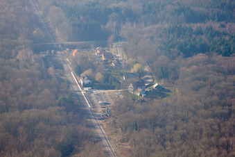 Railroad station in Surbourg in the state Bas-Rhin, France