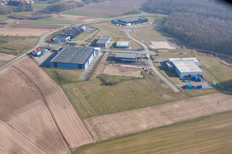 Drone image of Eschbach in the state Bas-Rhin, France