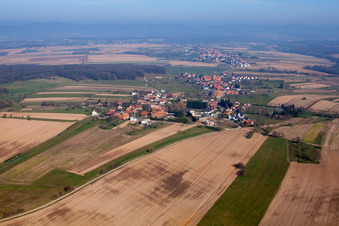 Aerial photograpy of Eschbach in the state Bas-Rhin, France