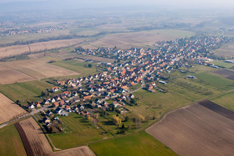 Oblique view of Eschbach in the state Bas-Rhin, France