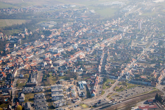 Bird's eye view of Bischwiller in the state Bas-Rhin, France