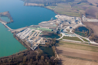 Drone image of Bischwiller in the state Bas-Rhin, France