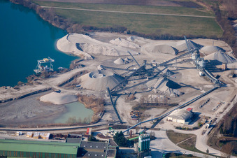 Bischwiller in the state Bas-Rhin, France from a drone