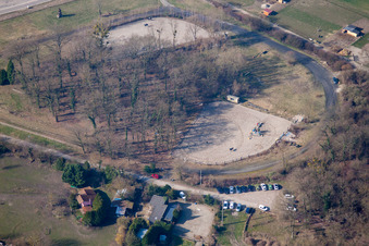 Gambsheim in the state Bas-Rhin, France out of the air