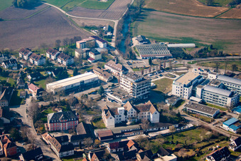 Aerial photograpy of Local administration Kork in the district Kork in Kehl in the state Baden-Wuerttemberg, Germany