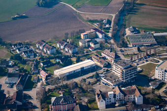 Oblique view of Epilepsy Center Kork in the district Kork in Kehl in the state Baden-Wuerttemberg, Germany
