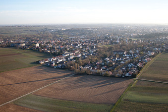 Meadow and fallow land between Landau W, Wollmesheim and Arzheim in Landau in der Pfalz in the state Rhineland-Palatinate, Germany
