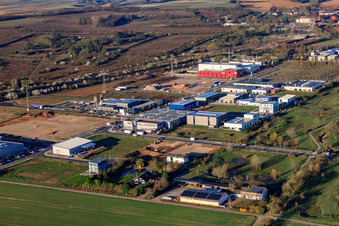 Albert-Einstein-Straße commercial area in the district Queichheim in Landau in der Pfalz in the state Rhineland-Palatinate, Germany