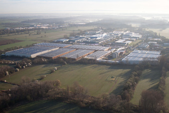 Drone image of Landau in der Pfalz in the state Rhineland-Palatinate, Germany