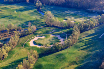 Golf Course Landgut Dreihof - GOLF absolute in the morning in the district Dreihof in Essingen in the state Rhineland-Palatinate, Germany from the drone perspective