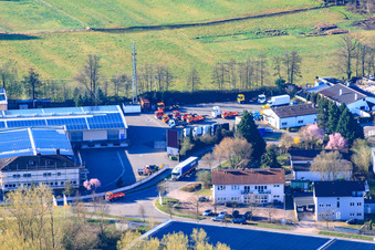 Horst industrial estate with ACOTEL Computer-Vertriebs-GmbH in the district Minderslachen in Kandel in the state Rhineland-Palatinate, Germany