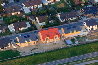 Forstlandallee in Jockgrim in the state Rhineland-Palatinate, Germany out of the air