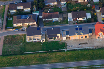 Forstlandallee in Jockgrim in the state Rhineland-Palatinate, Germany viewn from the air