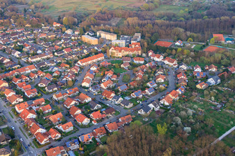 Oblique view of Flower ring in Jockgrim in the state Rhineland-Palatinate, Germany