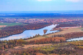 Rohrköpfle quarry lake in Linkenheim-Hochstetten in the state Baden-Wuerttemberg, Germany