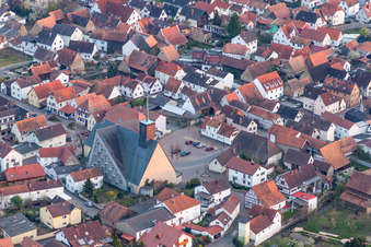 Church building in the village of in Leimersheim in the state Rhineland-Palatinate, Germany