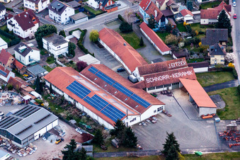 Building and production halls on the premises of Schnorr Keramik GmbH in Rheinzabern in the state Rhineland-Palatinate, Germany
