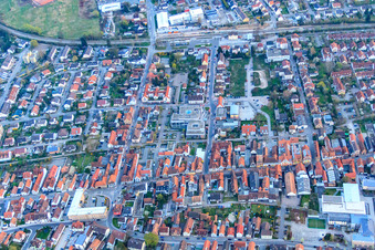 Savings bank and municipal administration in Gartenstr in Kandel in the state Rhineland-Palatinate, Germany