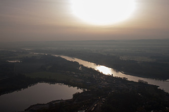 Aerial view of Lauterbourg in the state Bas-Rhin, France