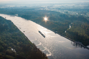 Rhine near Neuburgweier in Au am Rhein in the state Baden-Wuerttemberg, Germany