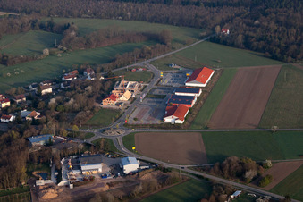 Drone recording of District Neulauterburg in Berg in the state Rhineland-Palatinate, Germany