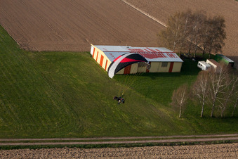 Aerial photograpy of Riedseltz in the state Bas-Rhin, France