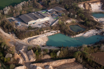 Oblique view of Riedseltz in the state Bas-Rhin, France