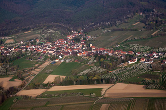 Rott in the state Bas-Rhin, France from above