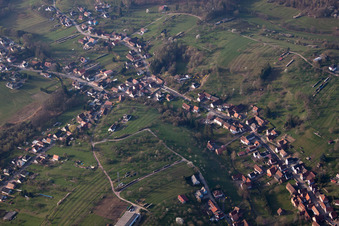 Drone recording of Langensoultzbach in the state Bas-Rhin, France
