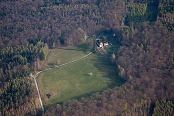 Bird's eye view of Nehwiller-près-Wœrth in the state Bas-Rhin, France