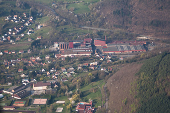 Niederbronn-les-Bains in the state Bas-Rhin, France seen from a drone